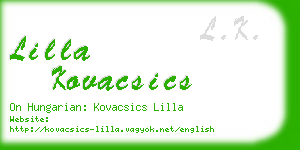 lilla kovacsics business card